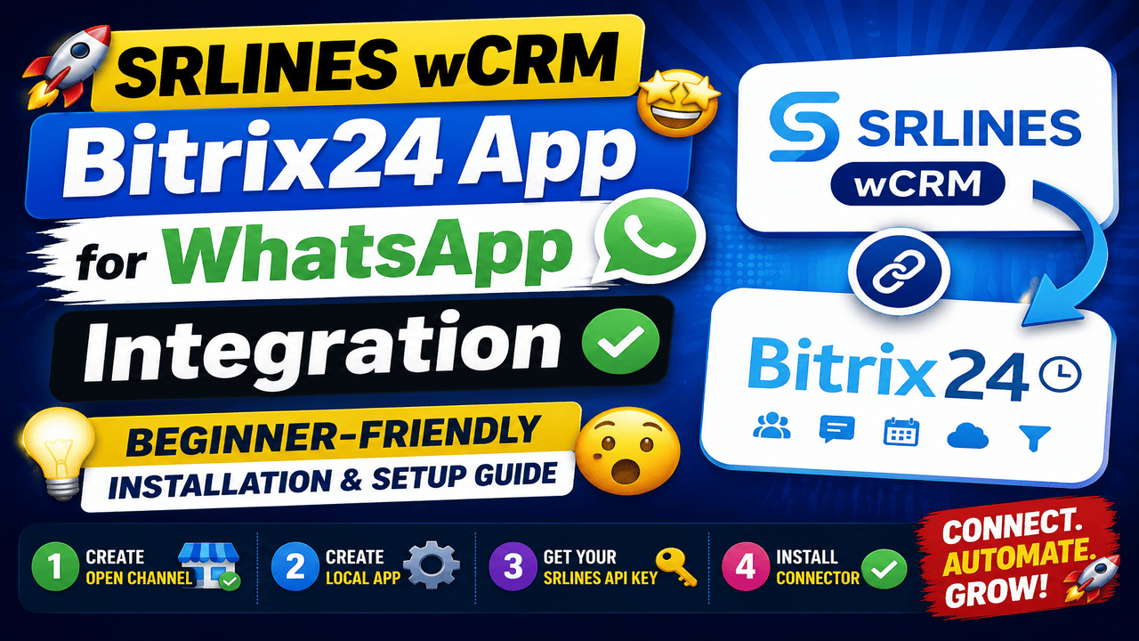 SRLINES Bitrix24 WhatsApp App integration banner